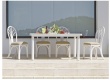 Table en rotin pour veranda CARLAT carrée 1 allonge